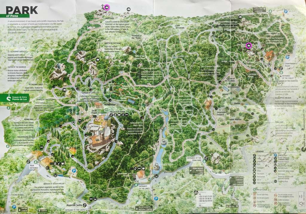 Map of Pena Palace Grounds